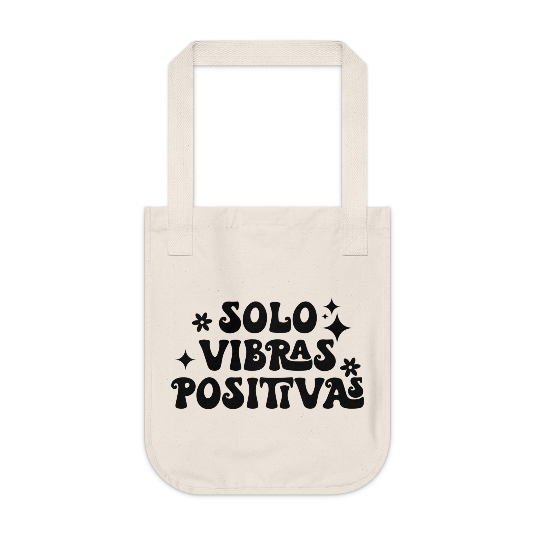 🌿 Solo Vibras Positiva Organic Tote Bag