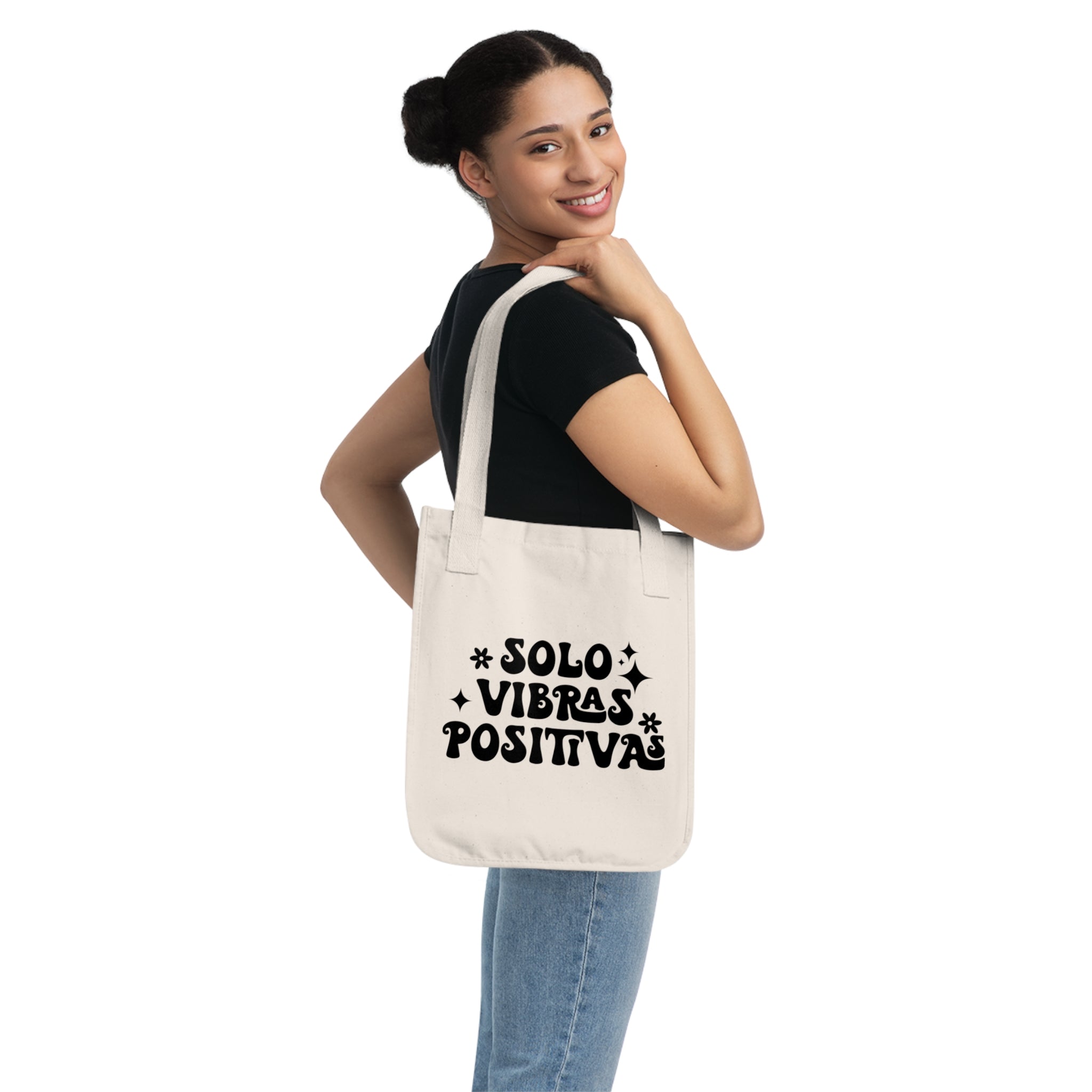 🌿 Solo Vibras Positiva Organic Tote Bag