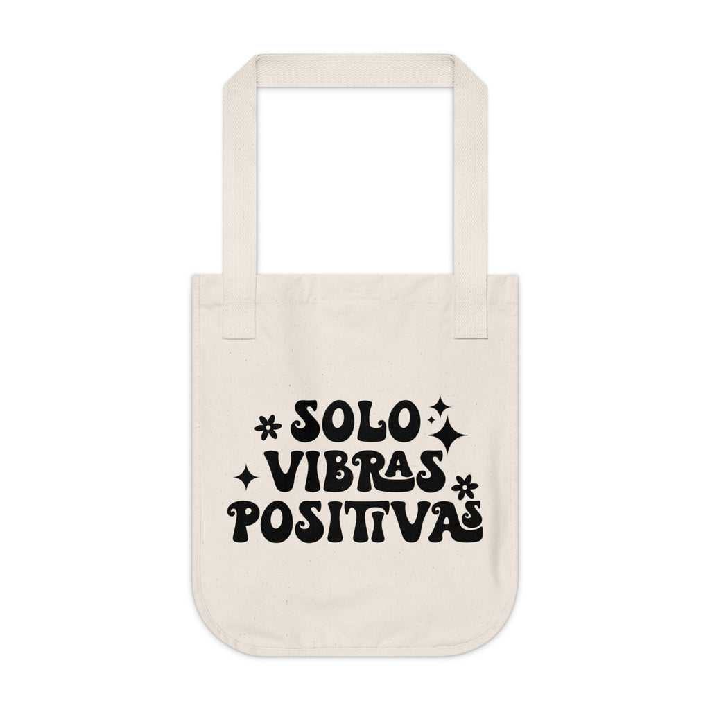 🌿 Solo Vibras Positiva Organic Tote Bag